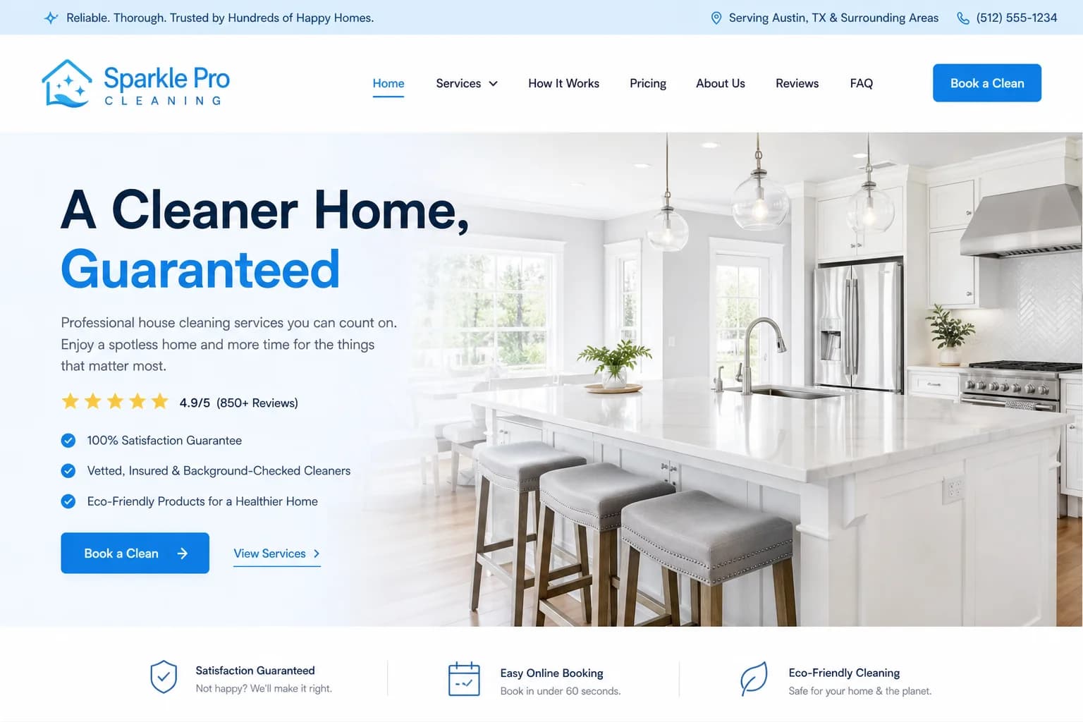 Sparkle Pro Cleaning — a Refit website
